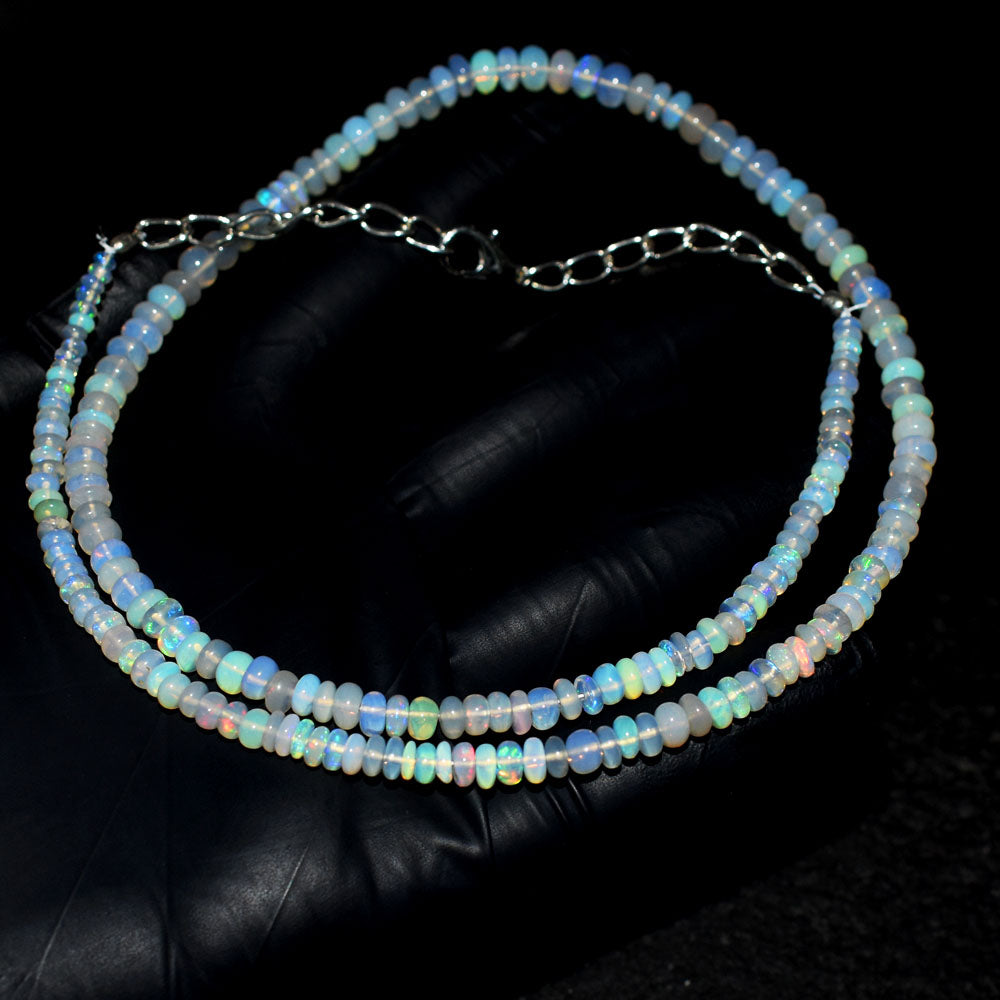 Mega Sale - 100% Wonderful 47.00 Cts Genuine Ethiopian Opal Beads Necklace