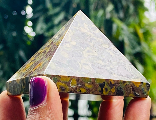 Lovely 793.00 Cts Genuine Fruit Jasper Crystal Specimen Healing Divine Pyramid