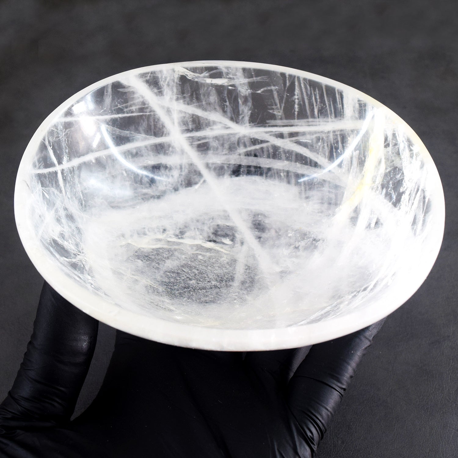 Artisian 1283.00 Carats Genuine White Quartz Hand Carved Crystal Gemstone Carving Big Bowl