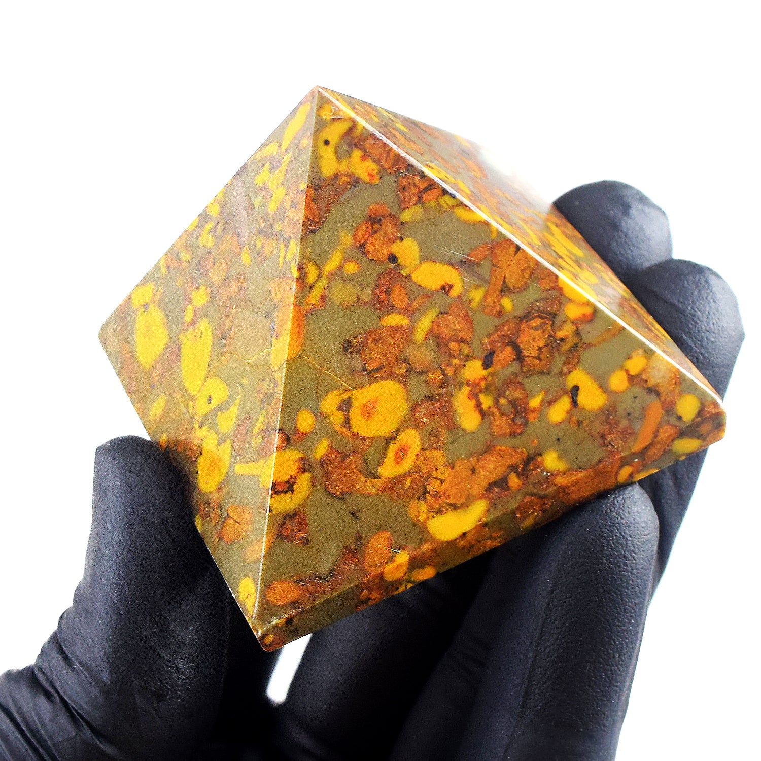 Finest Quality 429.00 Cts Genuine Fruit Jasper Crystal Specimen Divine Pyramid