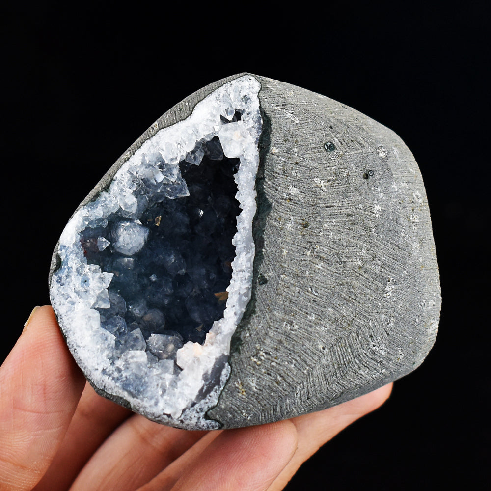 Beautiful 881.00 Cts Genuine Chalcedony With MM Quartz Crystal Specimen Gemstone