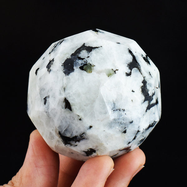 Exclusive 900.00 Carats Genuine Moonstone Hand Carved  Faceted Healing Crystal Gemstone Sphere