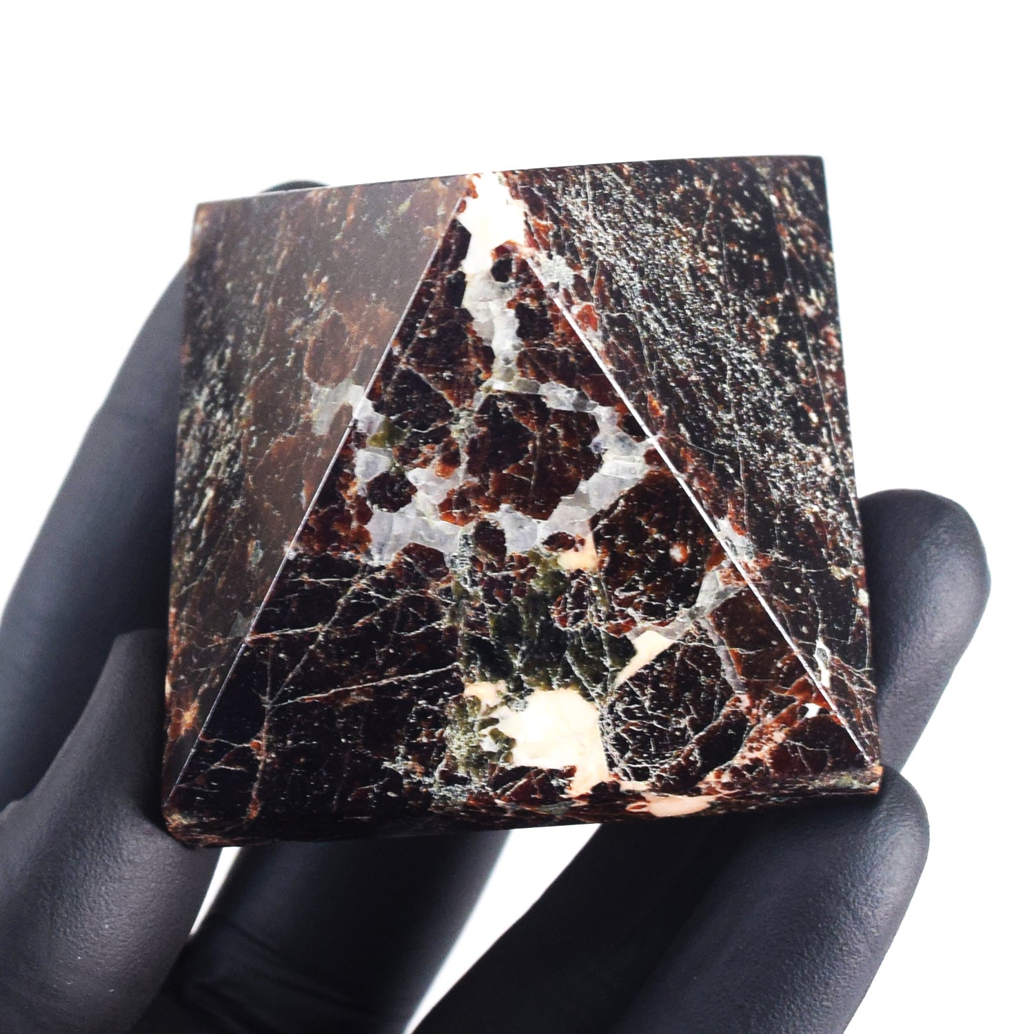Magnificent  952.00 Cts Genuine Garnet Healing Crystal Specimen Divine Pyramid