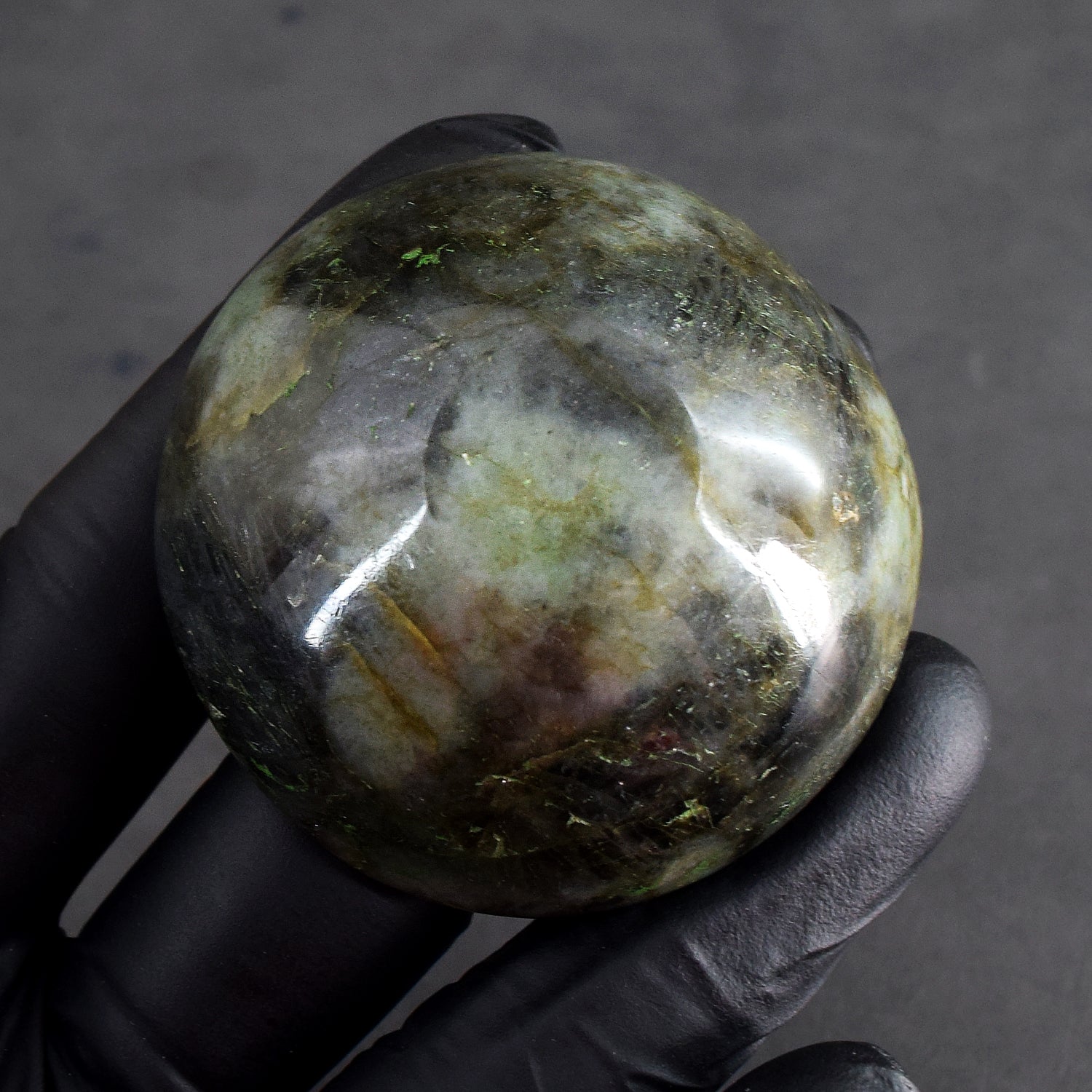 Amazing 161.00 Carats Genuine Labradorite Hand Carved Crystal Gemstone Carving Bowl