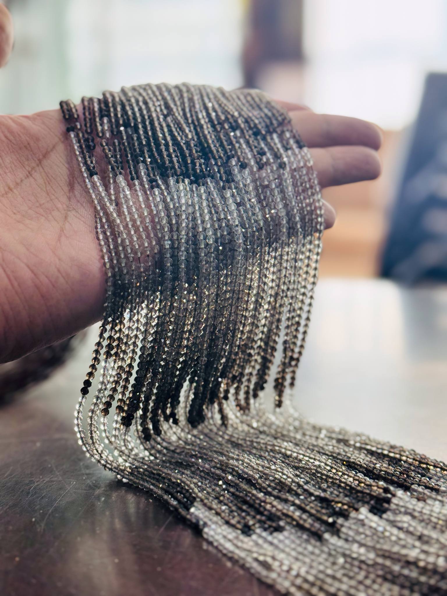 Mega Sale - 100% Genuine Exclusive Shaded Smoky Quartz Faceted Beads Strand