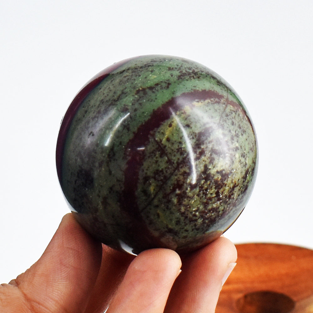 Exclusive 761.00 Carats  Genuine  Bloodstone Hand Carved Crystal Healing Gemstone Sphere