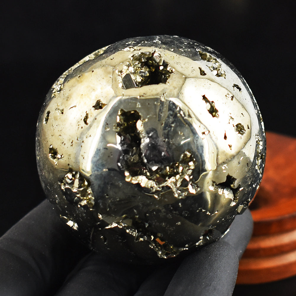 Stunning 1840.00 Cts Genuine Pyrite Druzy Crystal Specimen Gemstone Healing Sphere