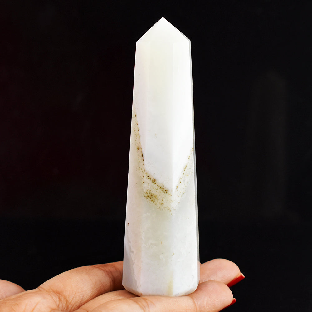 Exclusive  459.00 Carats  Genuine  Agate Hand Carved  Crystal Healing Point