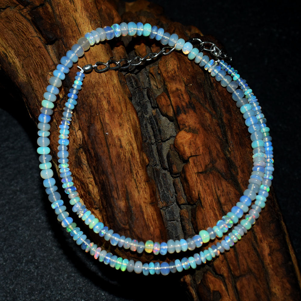 Mega Sale - 100% Wonderful 47.00 Cts Genuine Ethiopian Opal Beads Necklace