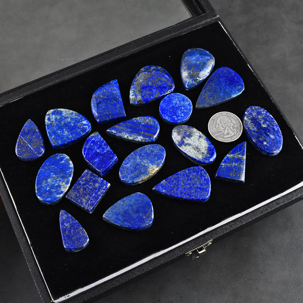 Natural  849.00 Carats  Genuine Lapis Lazuli  Untreated Gemstone Cabochon Lot