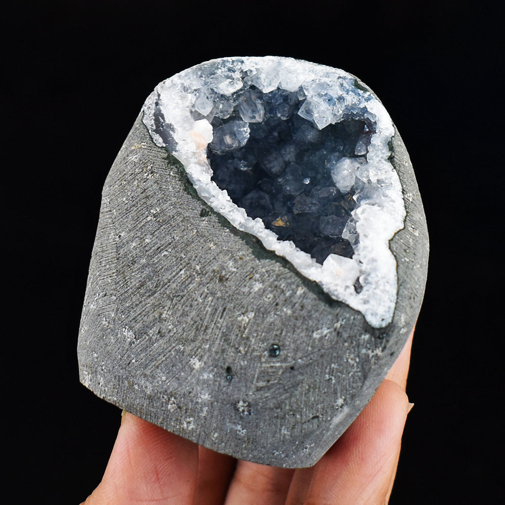 Beautiful 881.00 Cts Genuine Chalcedony With MM Quartz Crystal Specimen Gemstone