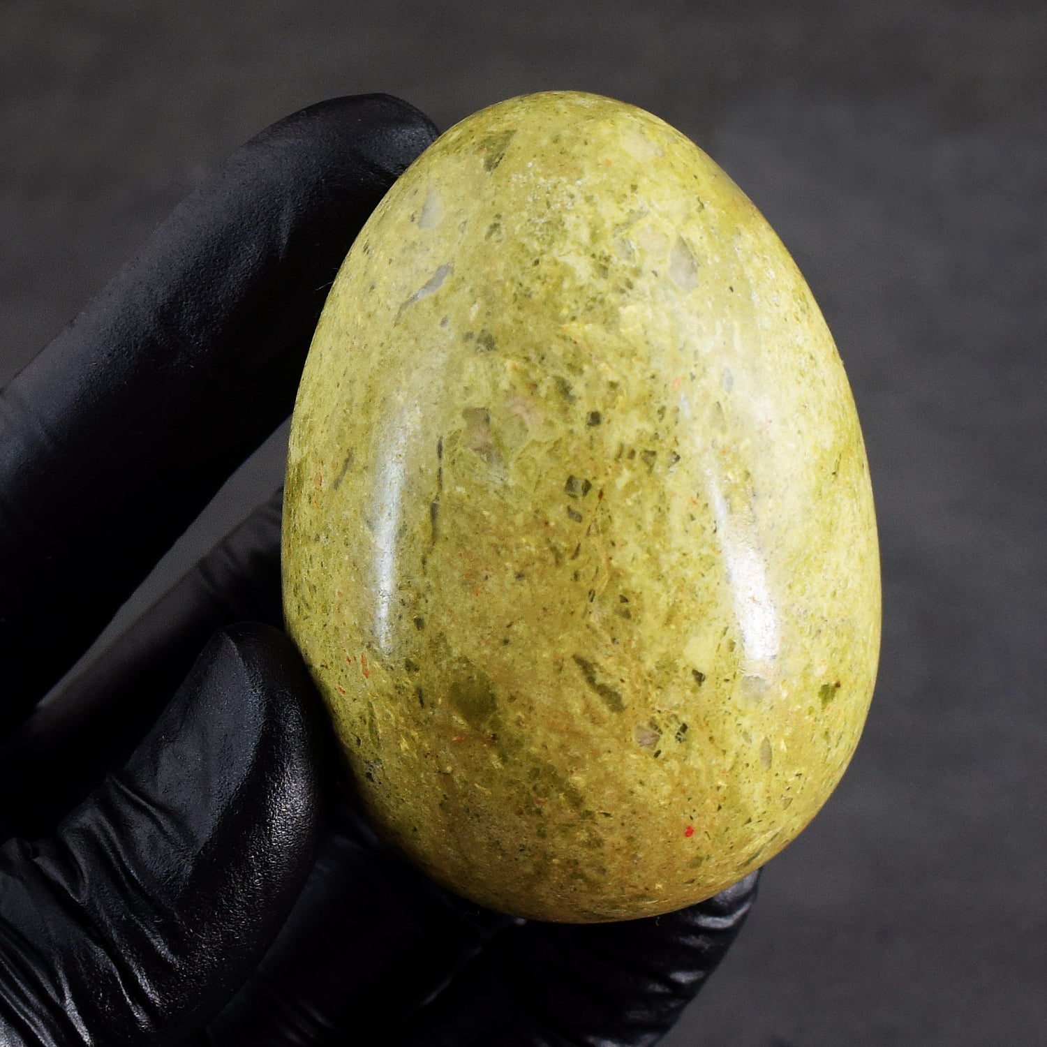 Genuine 992.00 Cts Blood Green Unakite Healing Premium Egg Crystal
