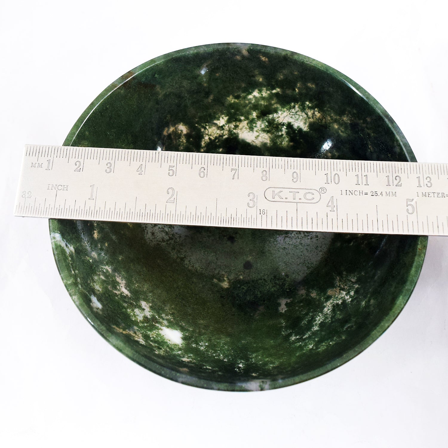 World Class Amazing 764.00 Carats Genuine Moss Agate Hand Carved Crystal Gemstone Carving Big Bowl