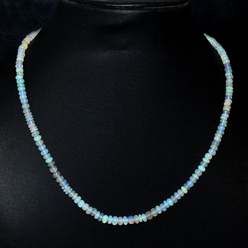 Mega Sale - 100% Wonderful 47.00 Cts Genuine Ethiopian Opal Beads Necklace
