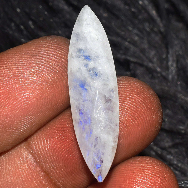 gemsmore:9 Cts Genuine Blue Flash Moonstone Faceted Gemstone