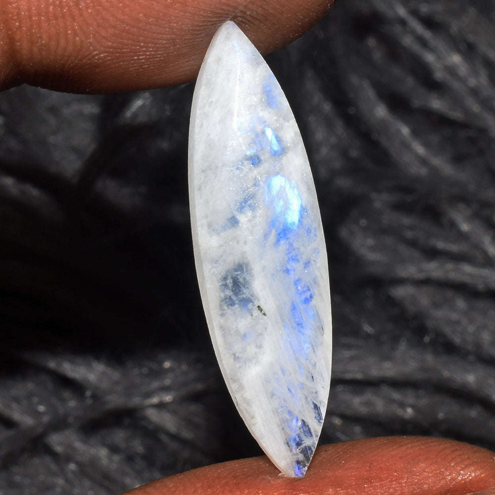 gemsmore:9 Cts Genuine Blue Flash Moonstone Faceted Gemstone