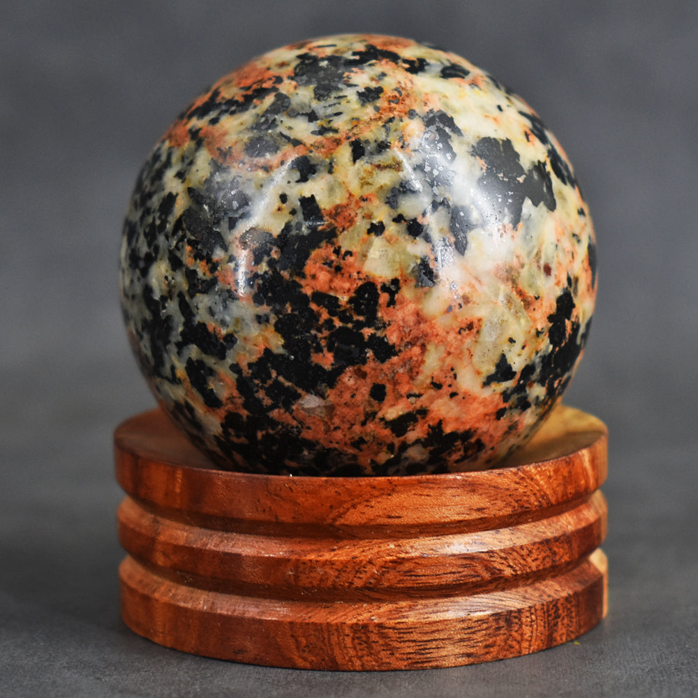 Artisian  1078.00  Cts  Genuine  Rain  Forest Jasper Hand Carved Healing Sphere