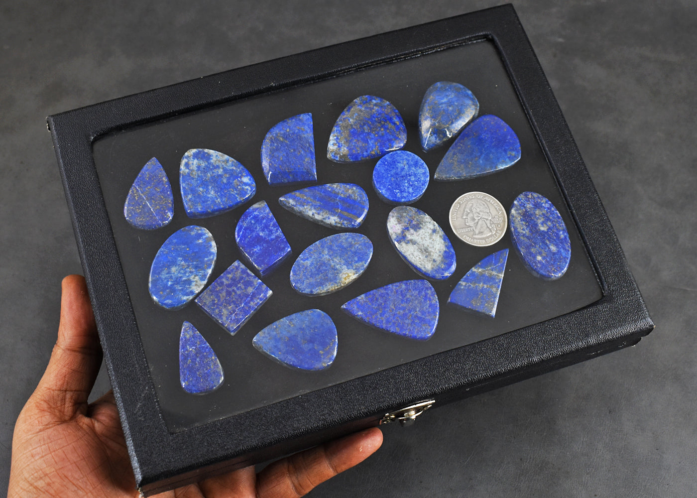 Natural  849.00 Carats  Genuine Lapis Lazuli  Untreated Gemstone Cabochon Lot