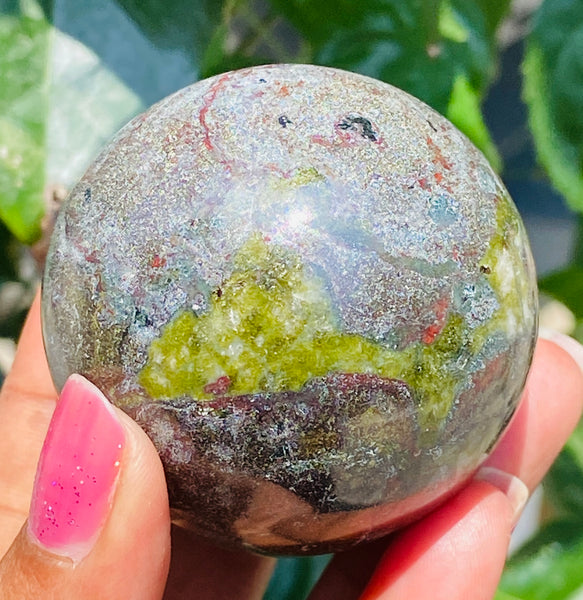 Artisian 869.00 Carats  Genuine  Dragon Blood Hand Carved Crystal Healing Gemstone Sphere