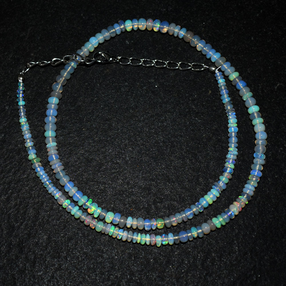 Mega Sale - 100% Wonderful 47.00 Cts Genuine Ethiopian Opal Beads Necklace
