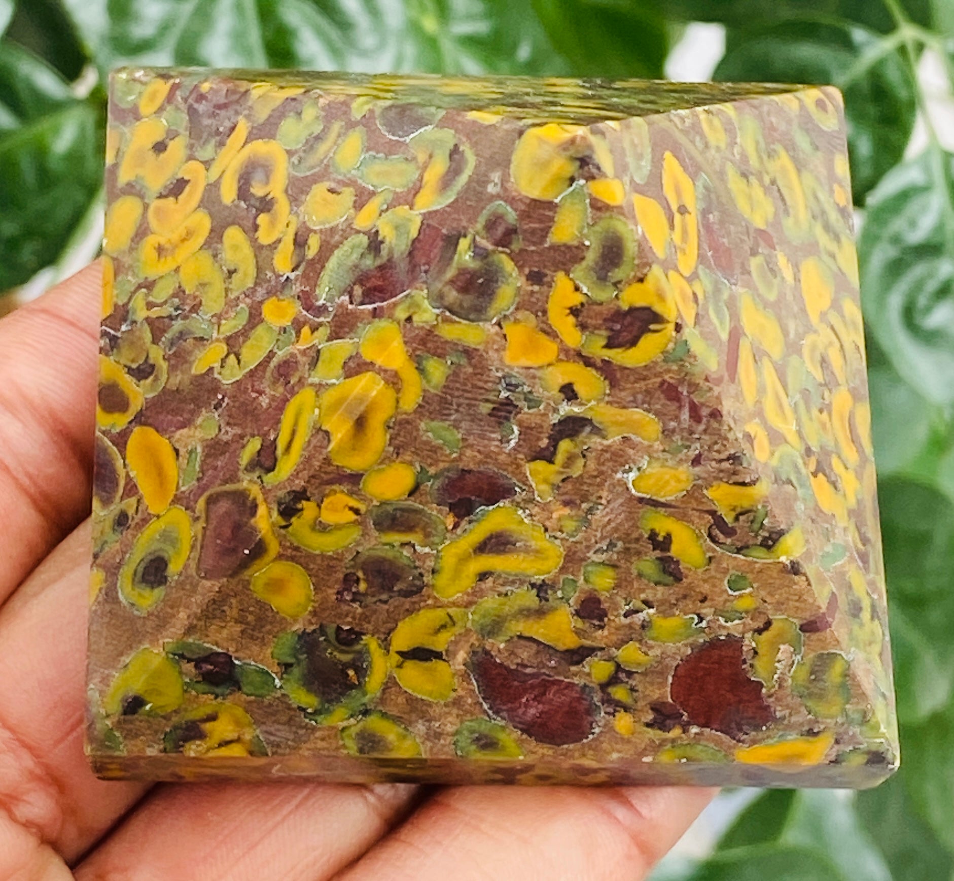 Lovely 793.00 Cts Genuine Fruit Jasper Crystal Specimen Healing Divine Pyramid