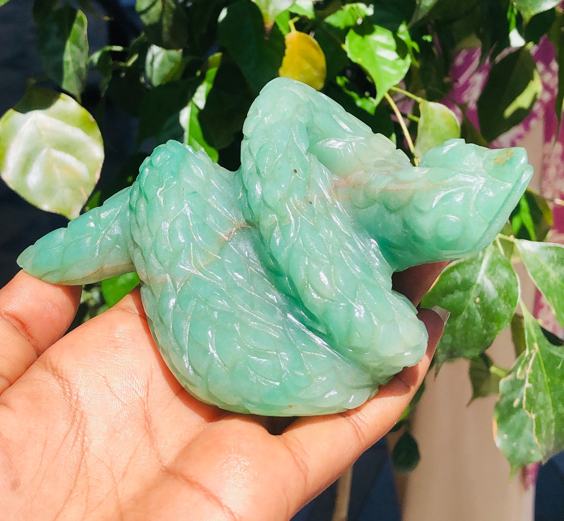 Beautiful 1558.00 Carats Genuine Green Aventurine Hand Carved Crystal Gemstone Carving Snake 2026 Collection