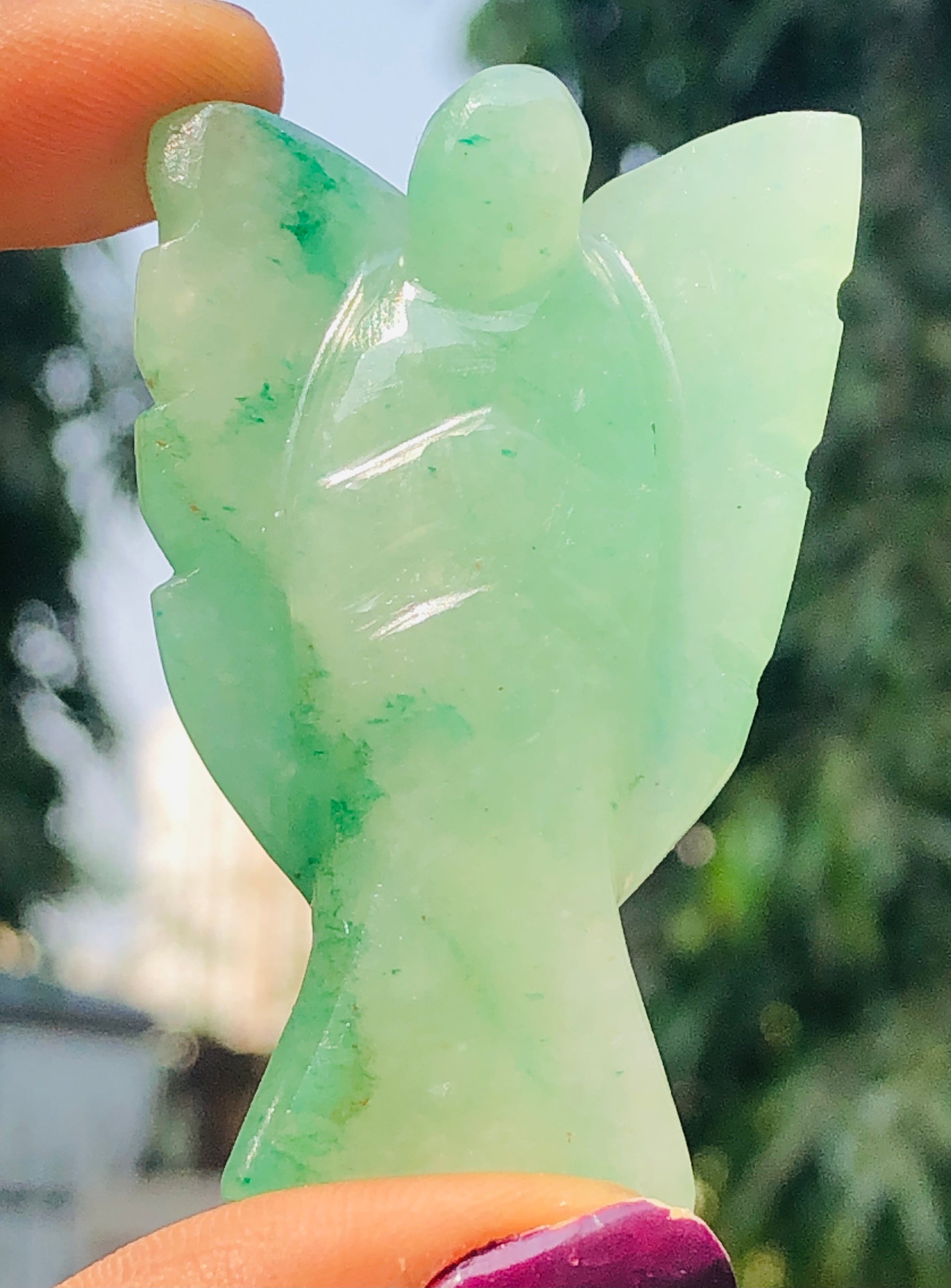 Artisian 134.00 Cts Genuine Green Aventurine Healing Premium Divine Crystal Angel