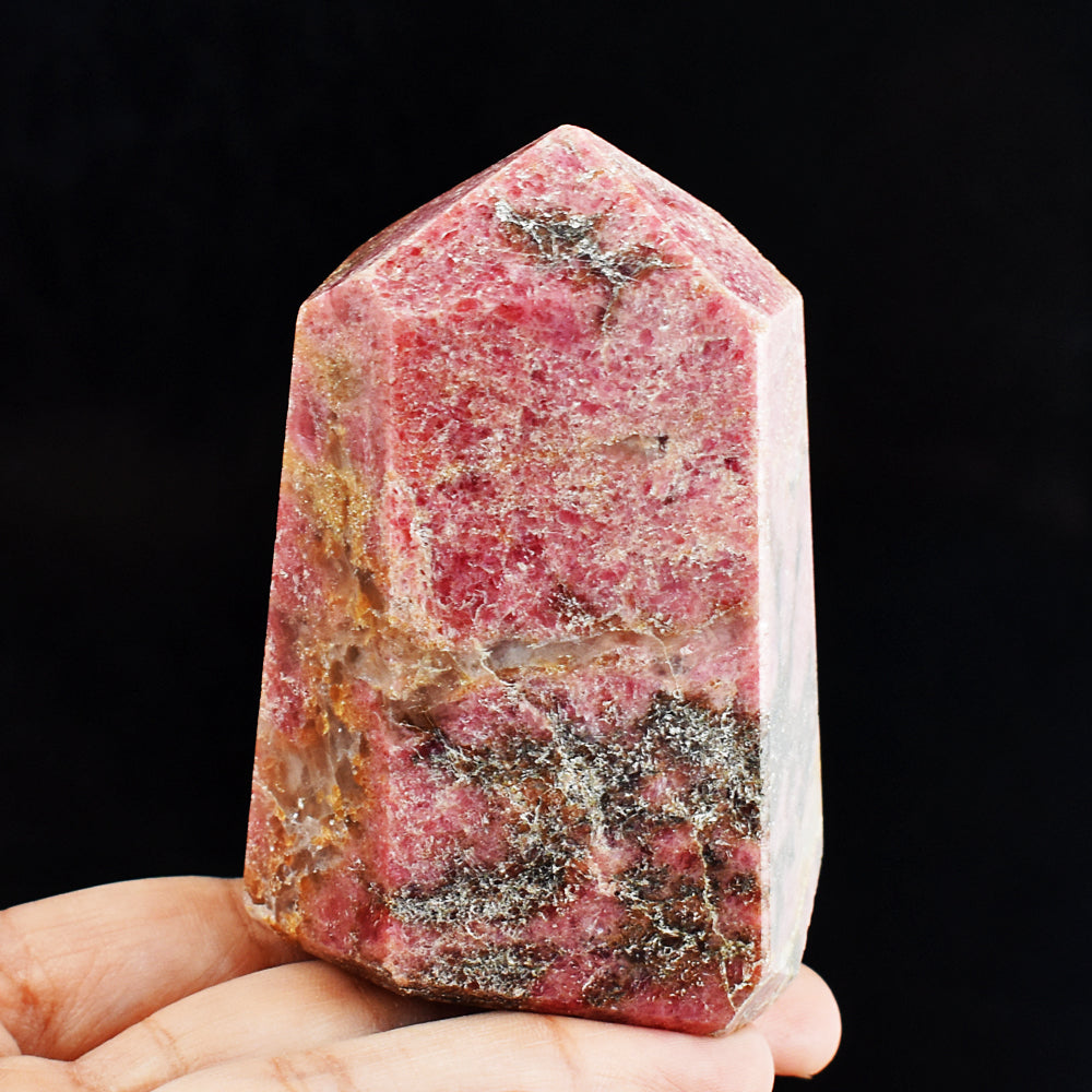 Craftsmen 1580.00 Cts Genuine Rhodonite Free Form Crystal Specimen Gemstone Tower