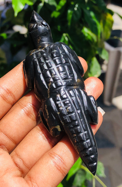Amazing 340.00 Cts Genuine Pyrite Hand Carved Lizard 2026 Collection