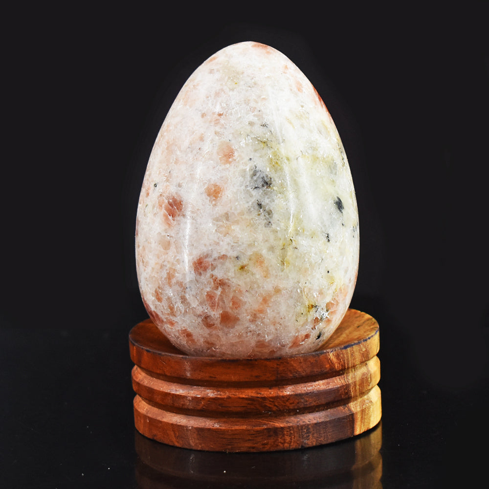 Natural 1155.00 Carats Genuine  Sunstone  Hand  Carved Crystal Gemstone  Healing Egg Carving