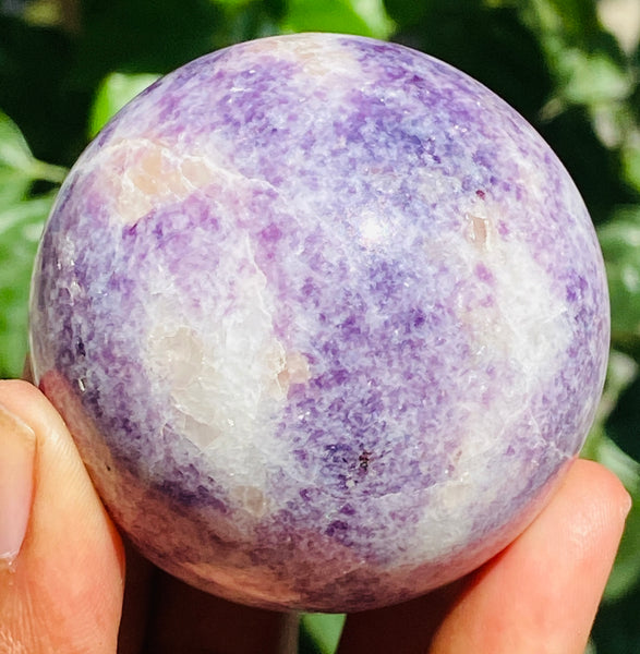 Awful 844.00 Cts Genuine Lepidolite Hand Carved Healing Crystal Gemstone Sphere