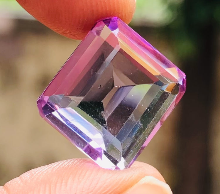 Beautiful 13.00 Cts Genuine Amethyst Faceted Loose Gemstone