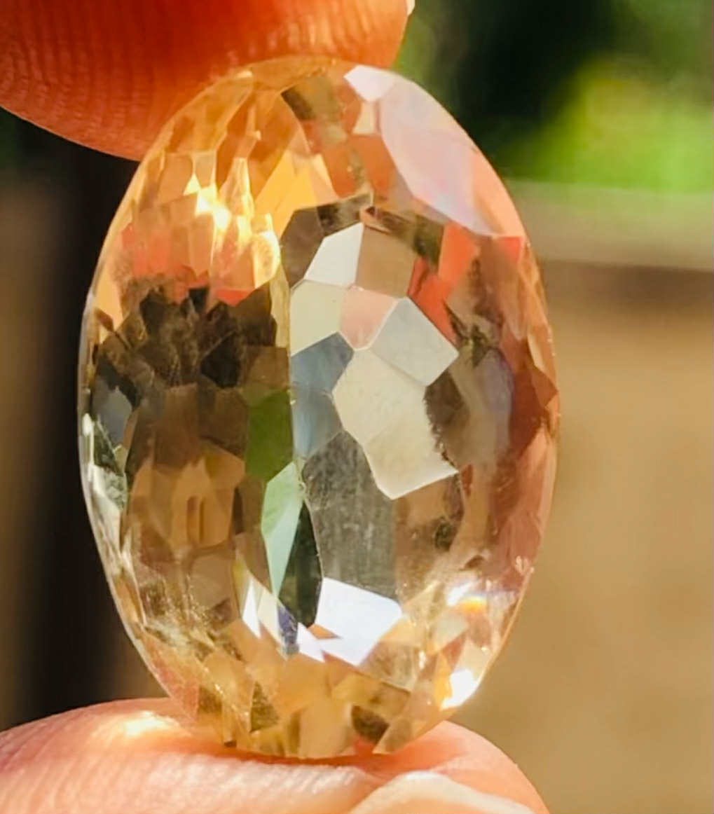Fabulous 11.00 Cts Genuine Citrine Faceted Loose Gemstone