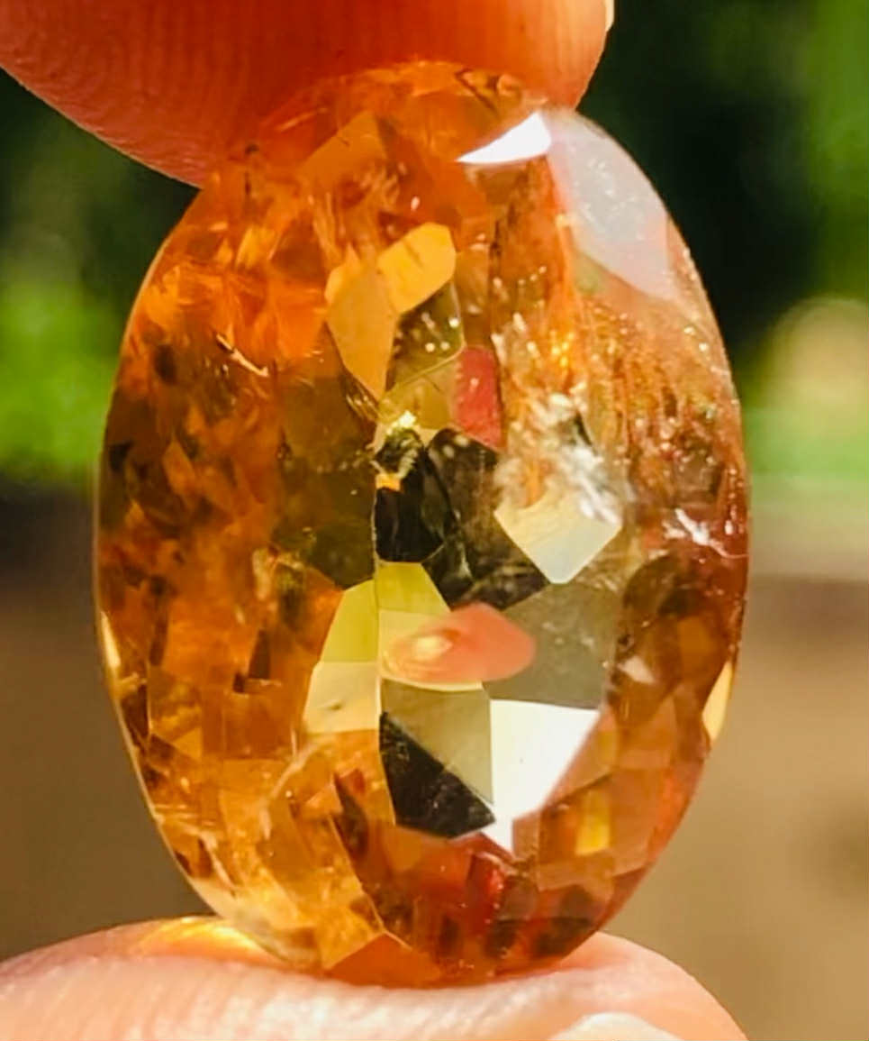 Amazing 12.00 Cts Genuine Citrine Faceted Loose Gemstone