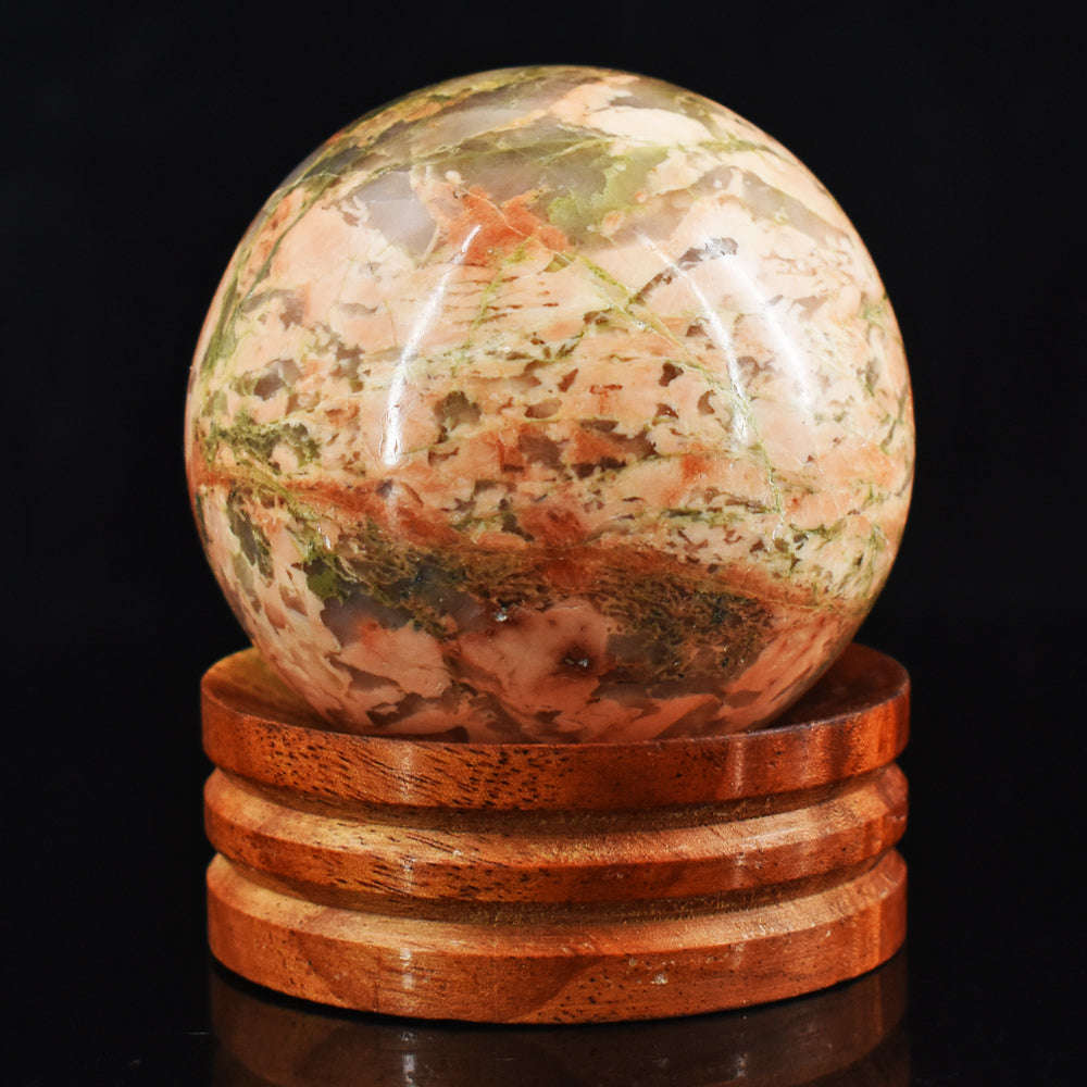 gemsmore:Amazing  Indian Opal  Hand Carved  Crystal  Healing Sphere