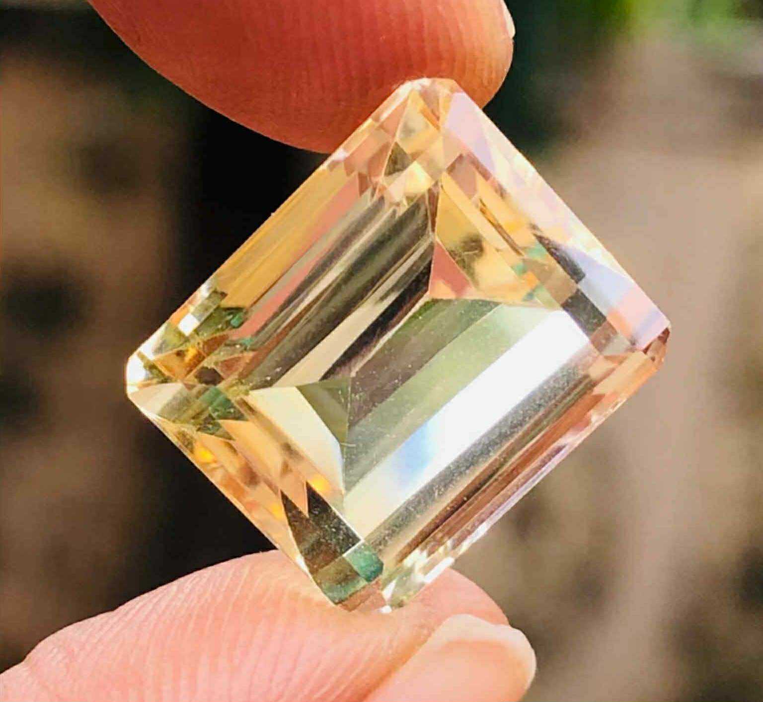 Best 14.00 Cts Genuine Citrine Faceted Loose Gemstone