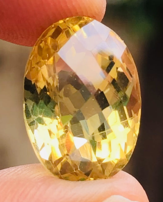 Fabulous 10.00 Cts Genuine Citrine Faceted Loose Gemstone
