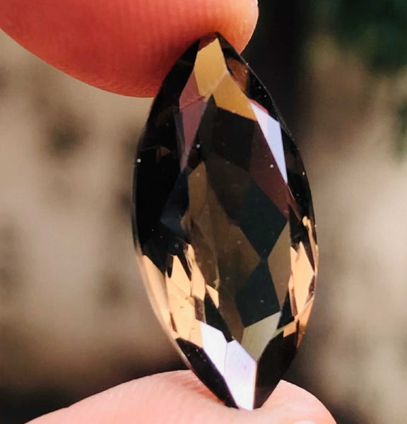 Gorgeous 6.00 Cts Genuine Smoky Quartz Faceted Loose Gemstone