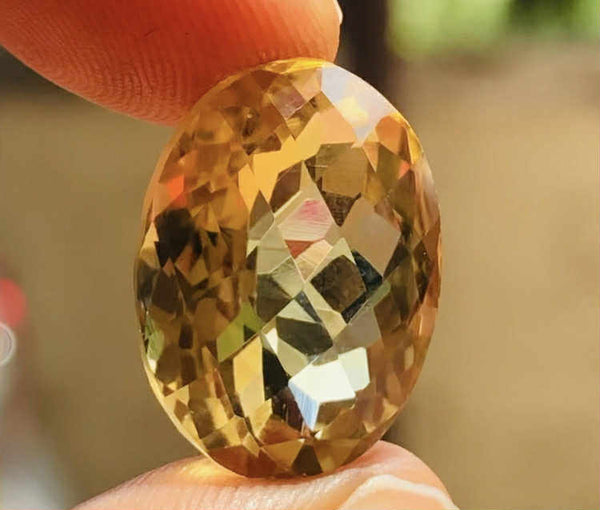 Artisan 8.00 Cts Genuine Citrine Faceted Loose Gemstone
