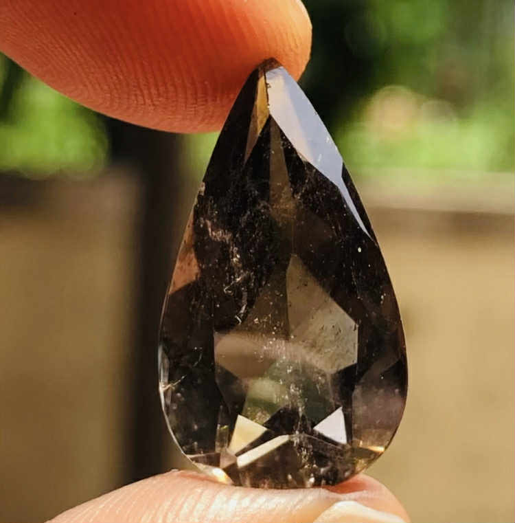 Exclusive 11.00 Cts Genuine Smoky Quartz Faceted Loose Gemstone