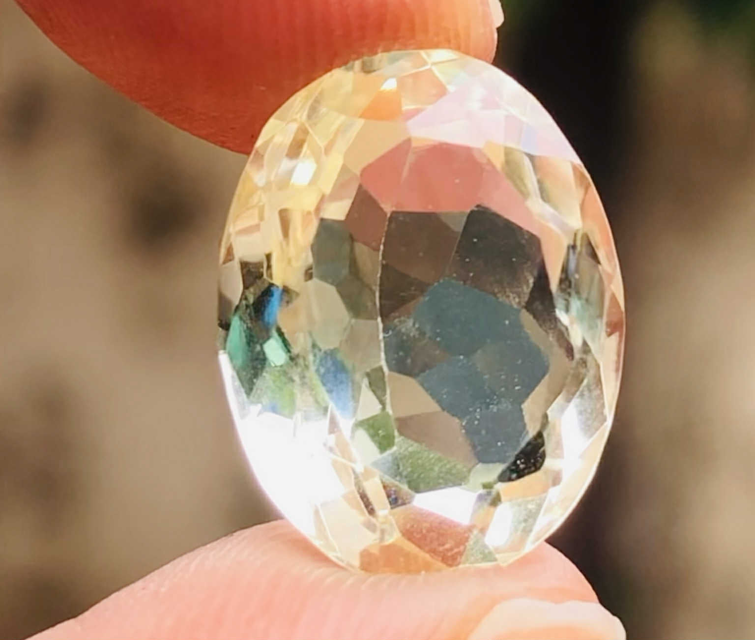 Exclusive 7.00 Cts Genuine Citrine Faceted Loose Gemstone