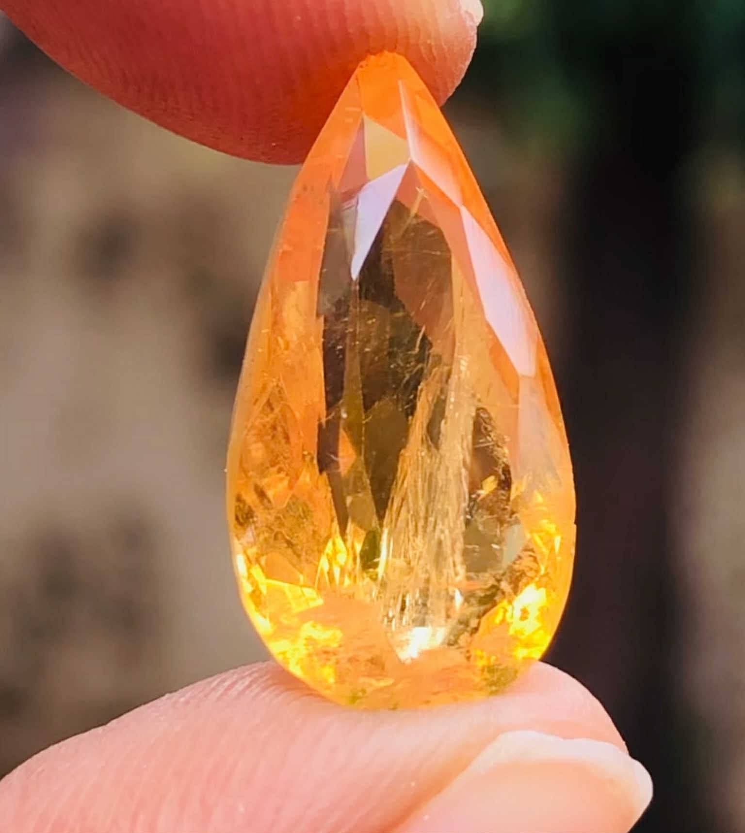 Stunning 8.00 Cts Genuine Citrine Faceted Loose Gemstone