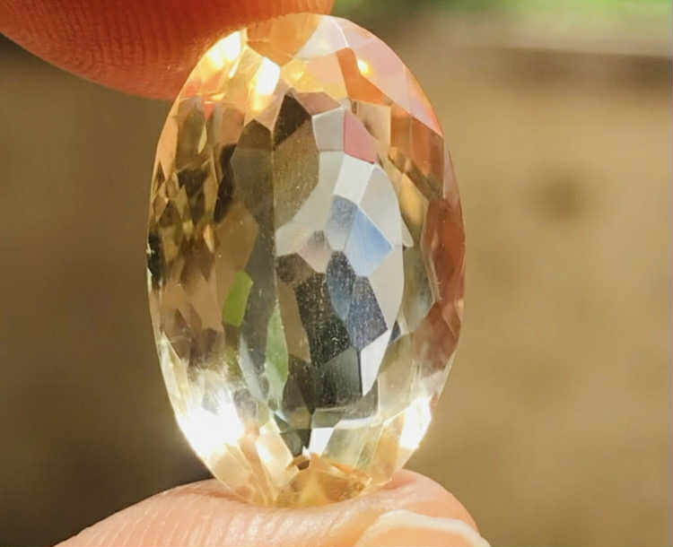 Awesome 10.00 Cts Genuine Citrine Faceted Loose Gemstone