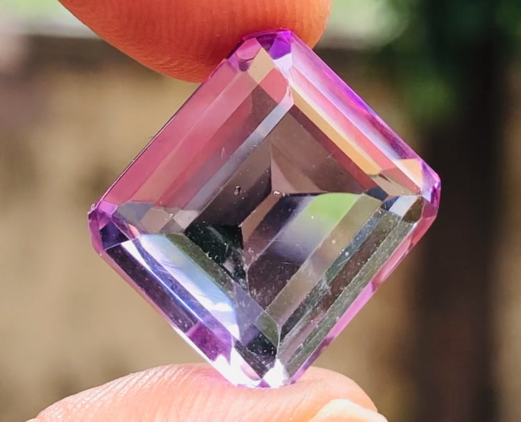 Beautiful 13.00 Cts Genuine Amethyst Faceted Loose Gemstone