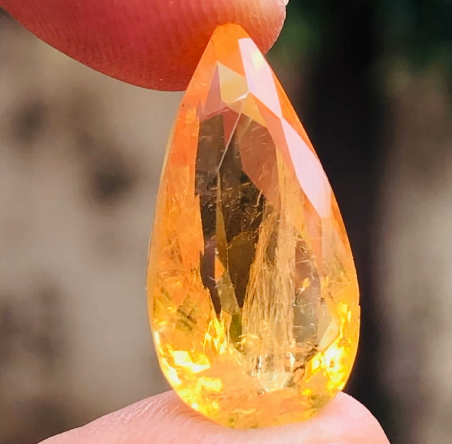 Stunning 8.00 Cts Genuine Citrine Faceted Loose Gemstone