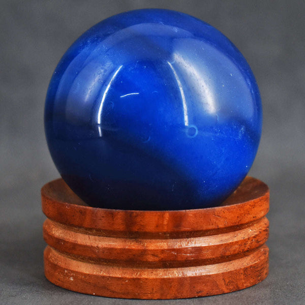 gemsmore:Exclusive  Blue  Onyx  Genuine  945.00 Cts  Hand Carved  Crystal  Healing  Sphere