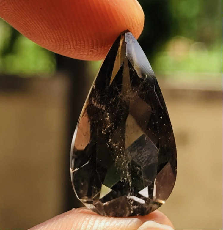 Exclusive 11.00 Cts Genuine Smoky Quartz Faceted Loose Gemstone