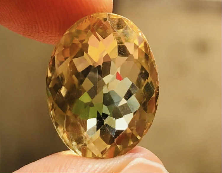 Exclusive 12.00 Cts Genuine Citrine Faceted Loose Gemstone