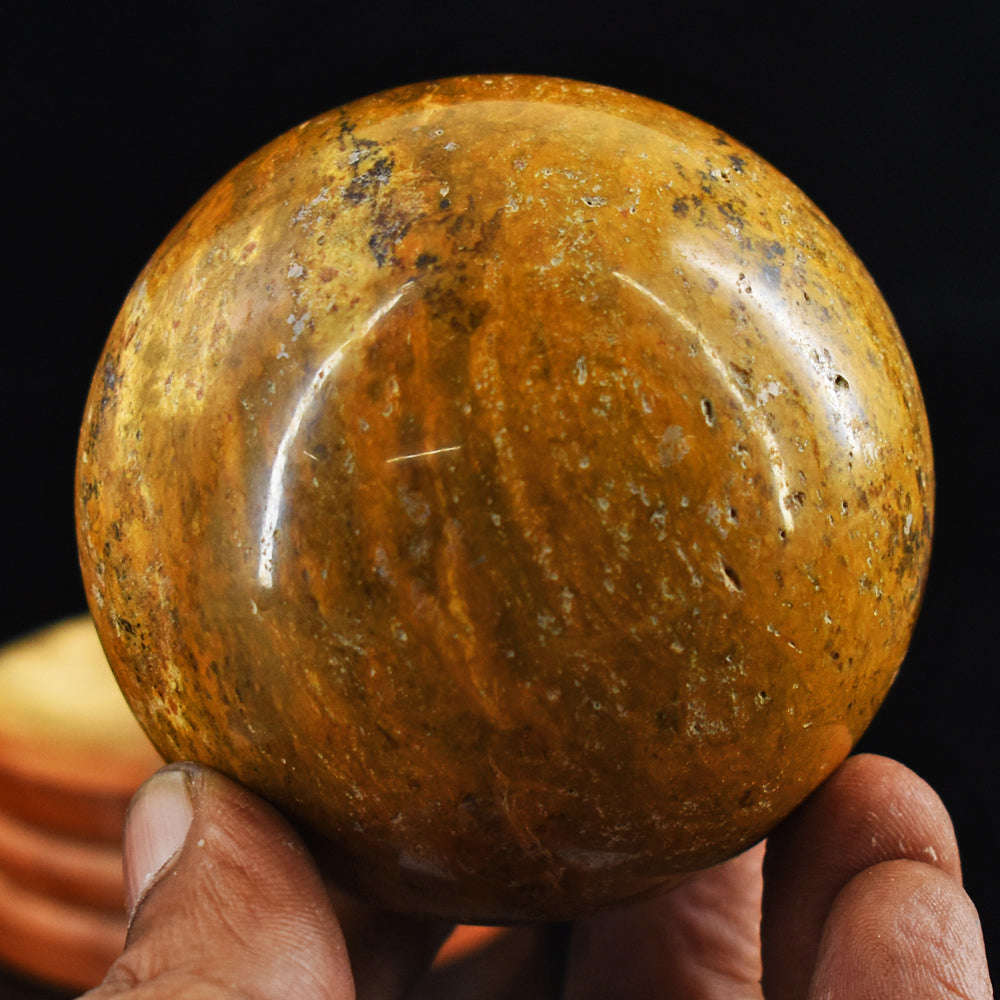 gemsmore:Genuine  1354.00 Cts  Dessert Jasper  Hand Carved Crystal  Healing Sphere