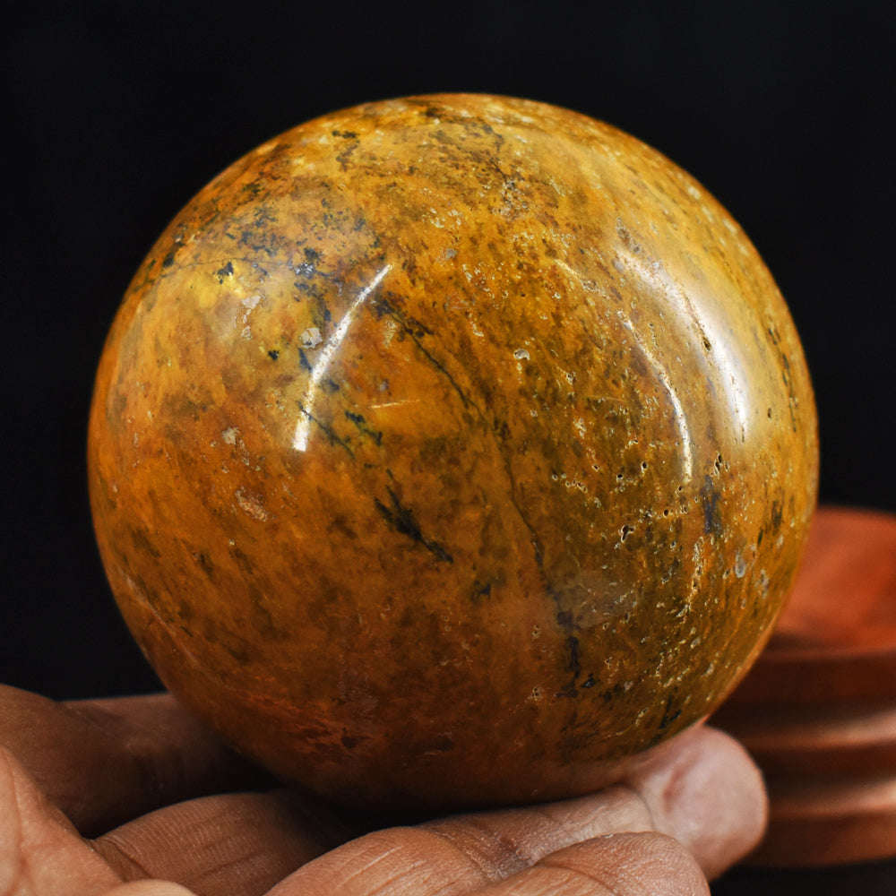 gemsmore:Genuine  1354.00 Cts  Dessert Jasper  Hand Carved Crystal  Healing Sphere